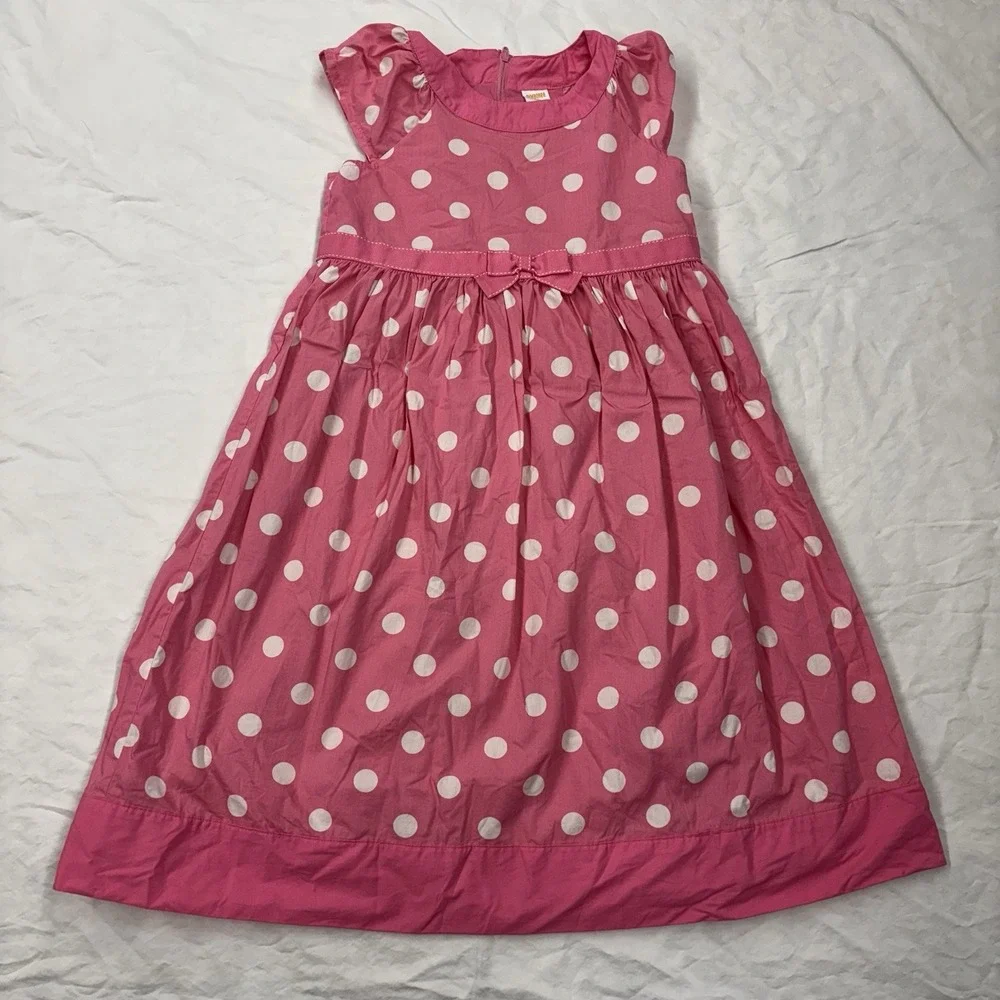 Vintage Gymboree‎ Pink Polka Dot Dress Size 9 (girls 8-10) Cotton Lined 2011